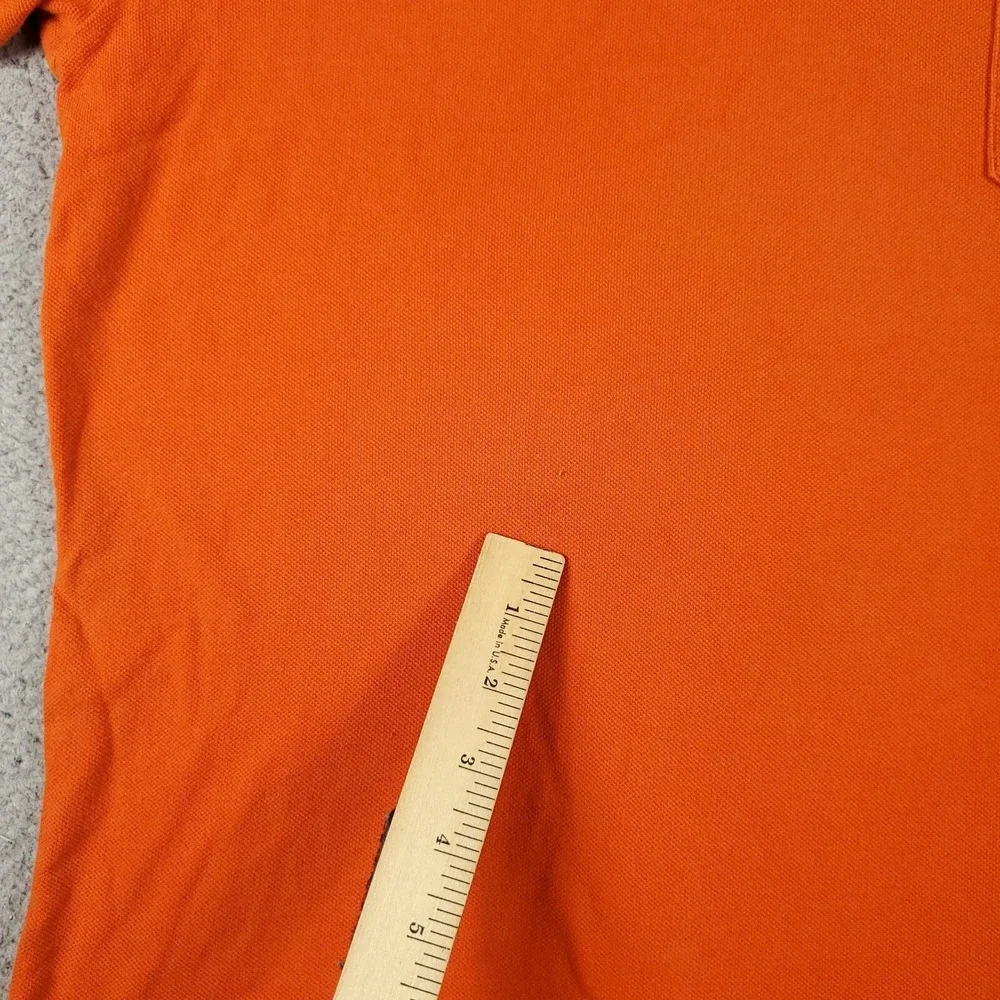 Ralph Lauren Polo Shirt Mens Size Medium Orange Pony Casual Short Sleeve *